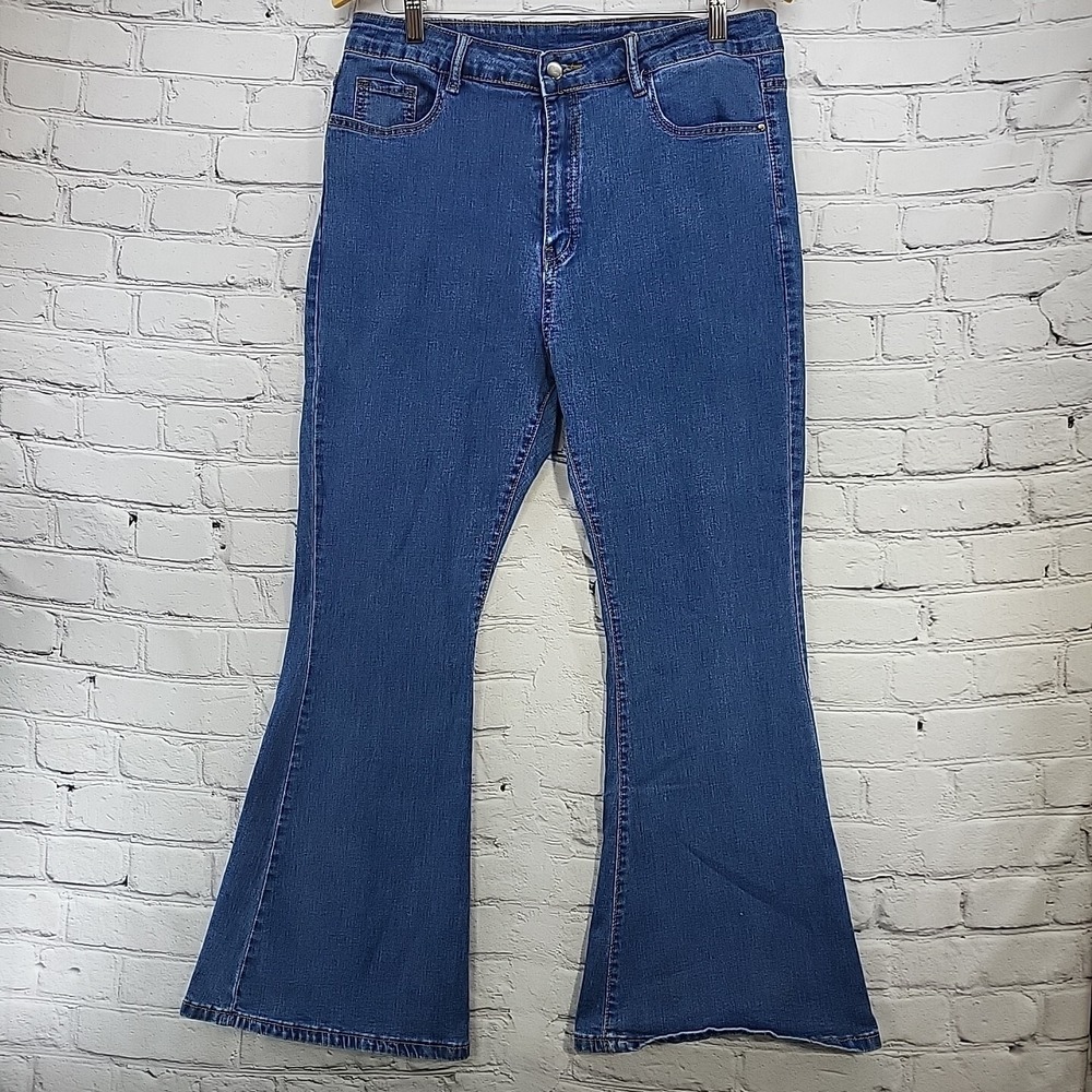 Shein Curve Jeans Womens Sz 1XL Flare Leg